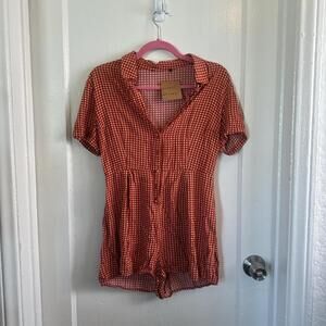 Orange And White Print